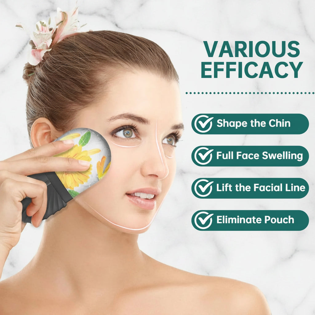 Restova Ice Glow Facial Roller & Gua Sha Set