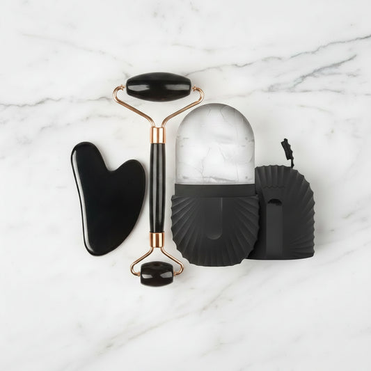 Restova Ice Glow Facial Roller & Gua Sha Set